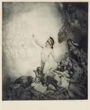 Beethoven 1921 by Norman Lindsay, 1921, etching, engraving and stipple, sold Apr 2018