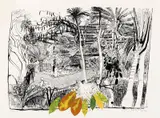 The Garden in Sanur, Bali 1980 by Brett Whiteley, 1980, screenprint with offset lithograph, sold Apr 2018