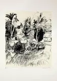 Torajaland (Celebes) 1974 by Brett Whiteley, 1974, screenprint, sold Apr 2018