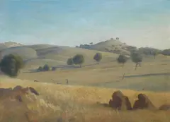 Yass Landscape 1926 by Elioth Gruner, 1926, oil on canvas on board, sold Nov 2017