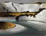 Peter McIntyre, White Cliffs and Rangitikei River c1950