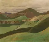 Elioth Gruner, Moody Weather 1931, 1931, oil on board