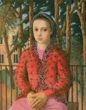 Justin O'Brien, Young Girl in a Mantilla 1993, 1993, oil on canvas