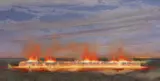 Tim Storrier, Incendiary Dawn 2005, 2005, oil on canvas