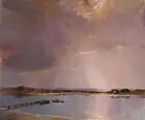 Rubery Bennett, Light Beams, oil on canvas