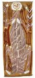 John Mawurndjul, Narmarden (Female Lightening Spirit) 1993, 1993, natural earth pigments and synthetic binder on eucalyptus bark