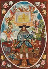 Juan Davila, Untitled (Conquistador) 1994, 1994, oil on canvas on board