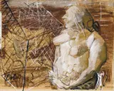 William Dobell, Study for Woman at the Trash Bin c1966