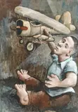 McLean Edwards, Untitled (Boy with Bi-Plane) 1995-96