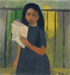 The Child by Sam Fullbrook, oil on board, sold Nov 2017