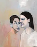 Robert Dickerson, Young Lovers, synthetic polymer paint on canvas