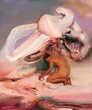 Greek Myth by James Gleeson, oil on board, sold Nov 2017