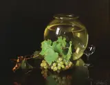 Ernest Buckmaster, Still Life with Grapes and Glass c1935, c1935, oil on canvas