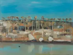 Jamie Boyd, Shoalhaven Three Rocks, oil on canvas