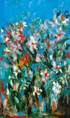 Bush Flowers 1983 by Pro Hart, 1983, oil on canvas-board, sold Nov 2017