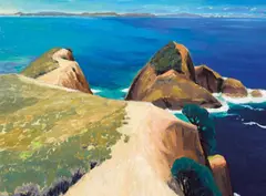 Tom Burnett, New Zealand Coastal Scene 2002, 2002, synthetic polymer paint on paper