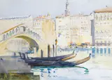Arthur Streeton, Venice Canal c1908, c1908, watercolour and pencil on paper