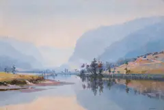 Alfred Coffey, A Veil of Bushfire Smoke 1918, 1918, oil on canvas