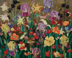 Cedric Morris, July Flowers and Wood Warblers 1929, 1929, oil on canvas