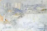 Lloyd Rees, Sydney Harbour 1965, 1965, pencil, charcoal and watercolour on paper