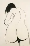 Nude c1978 by Brett Whiteley, c1978, ink on paper, sold Aug 2017