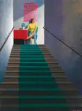 Jeffrey Smart, Study for Repertory Theatre Entrance 2005, 2005, oil on canvas