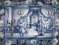 Danie Mellor, A Point of Order (New Worlds from Old Power) 2010, 2010, pastel, pencil, Swarovski crystals, glitter and wash on paper