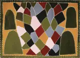 Queenie Mckenzie Nakarra, The Argyle Diamond Mine 1998, 1998, natural earth pigments on canvas