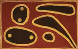 Rover Thomas, Dingo Holes at Bilaluna (also known as Nyaama Dingo Holes) 1995