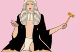 Hazel Dooney, Career Babe: High Court Judge 2011, 2011, high gloss enamel on canvas