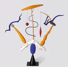Augustine Dall'ava, If Only Carl Knew # 20 1990, 1990, natural and painted wood, natural and painted stones, stainless steel, linen thread, steel