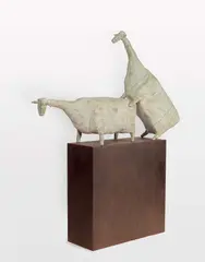Form and Function 2003 by John Kelly, 2003, painted bronze on steel base, sold May 2017
