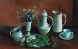 Margaret Olley, Untitled (Still Life with Daisies and Grapes)