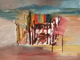 Kelly 1962 by Sidney Nolan, 1962, oil on board, sold May 2017