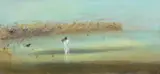 Potter and Wife on Beach at Arthurs Seat c1968-69 by Arthur Boyd, c1968-69, oil on canvas, sold May 2017
