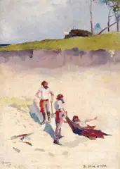 Charles Conder, The Fortune of War 1888, 1888, oil on wood panel