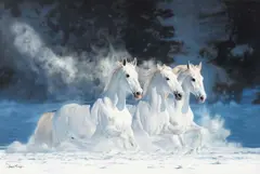 Lawrence Starkey, Snow Run No. 2, oil on canvas