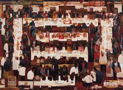 Tom Thompson, The Marriage in Cana 1978-80, 1978-80, synthetic polymer paint and tempera on board