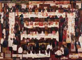 Tom Thompson, The Marriage in Cana 1978-80, 1978-80, synthetic polymer paint and tempera on board