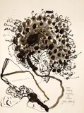 John Olsen, Brett Whiteley Pondering on Erotica 1979, 1979, ink on paper