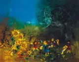David Boyd, Angel in the Olive Tree, oil on board
