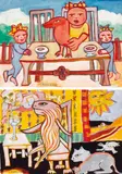 Mirka Mora, (i) Children at the Table (ii) The Absinthe Dream 2003; 1987