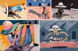 Blackman Schoolgirls by Charles Blackman, suite of five colour screenprints with title page and frontispiece in handmade case, sold May 2017