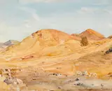 Hans Heysen, Sunparched Hills, Flinders Ranges 1930
