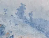 Tom Roberts, Blue Hillside 1926, 1926, oil on board