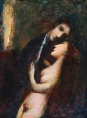 Swooning 2000 by Garry Shead, 2000, oil on board, sold Feb 2017