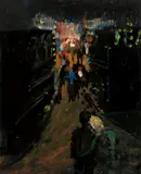 Charles Blackman, St Kilda by Night c1951