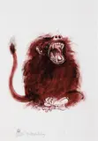 Brett Whiteley, Baboon 1975, 1975, mixed media on paper
