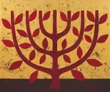 John Coburn, Icon Tree II, oil and gold-leaf on canvas on board
