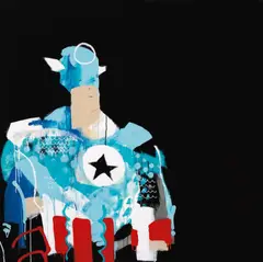 Anthony Lister, Captain America 2007, 2007, mixed media on canvas